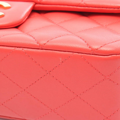 ミニマトラッセ20 チェーンショルダーバッグ レザー ピンクレッド ゴールド金具 シャネル バッグ CHANEL