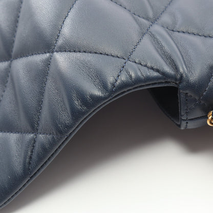 CHANEL19 マトラッセ チェーンショルダーバッグ ラムスキン ネイビー ゴールド金具 シャネル バッグ CHANEL