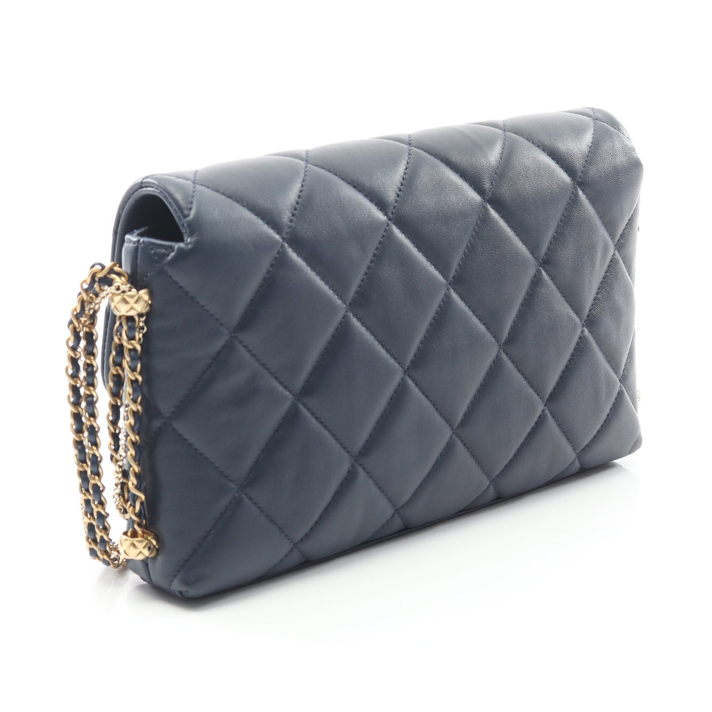 CHANEL19 マトラッセ チェーンショルダーバッグ ラムスキン ネイビー ゴールド金具 シャネル バッグ CHANEL