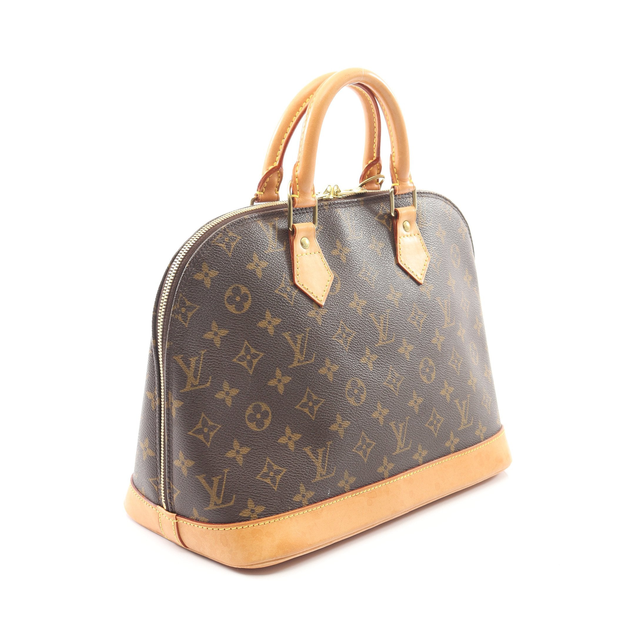 アルマPM モノグラム ハンドバッグ PVC レザー ブラウン ルイヴィトン