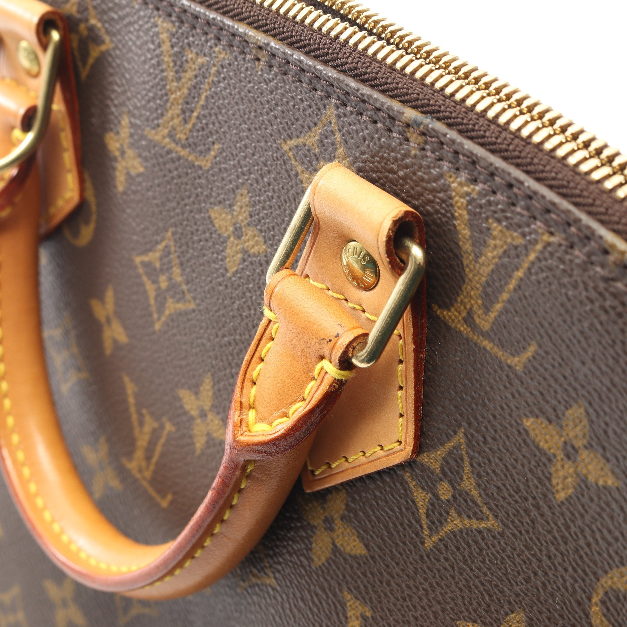 アルマPM モノグラム ハンドバッグ PVC レザー ブラウン ルイヴィトン