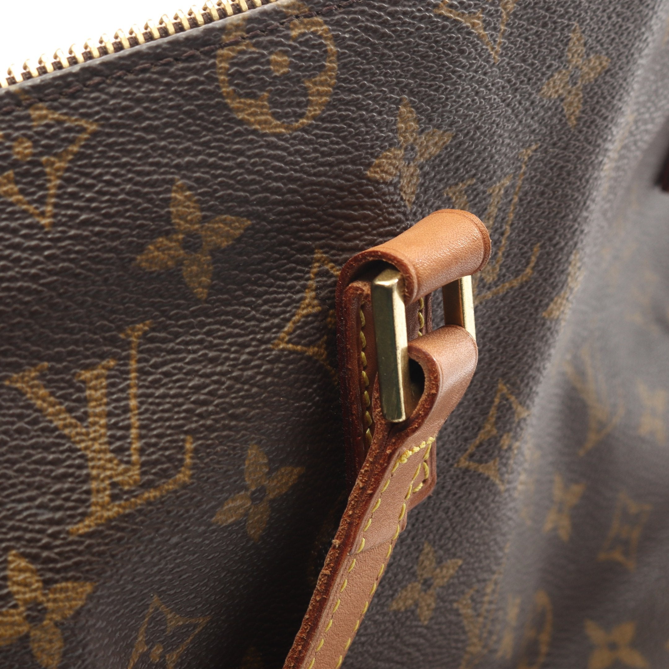 カバピアノ モノグラム ショルダーバッグ PVC レザー ブラウン ルイ