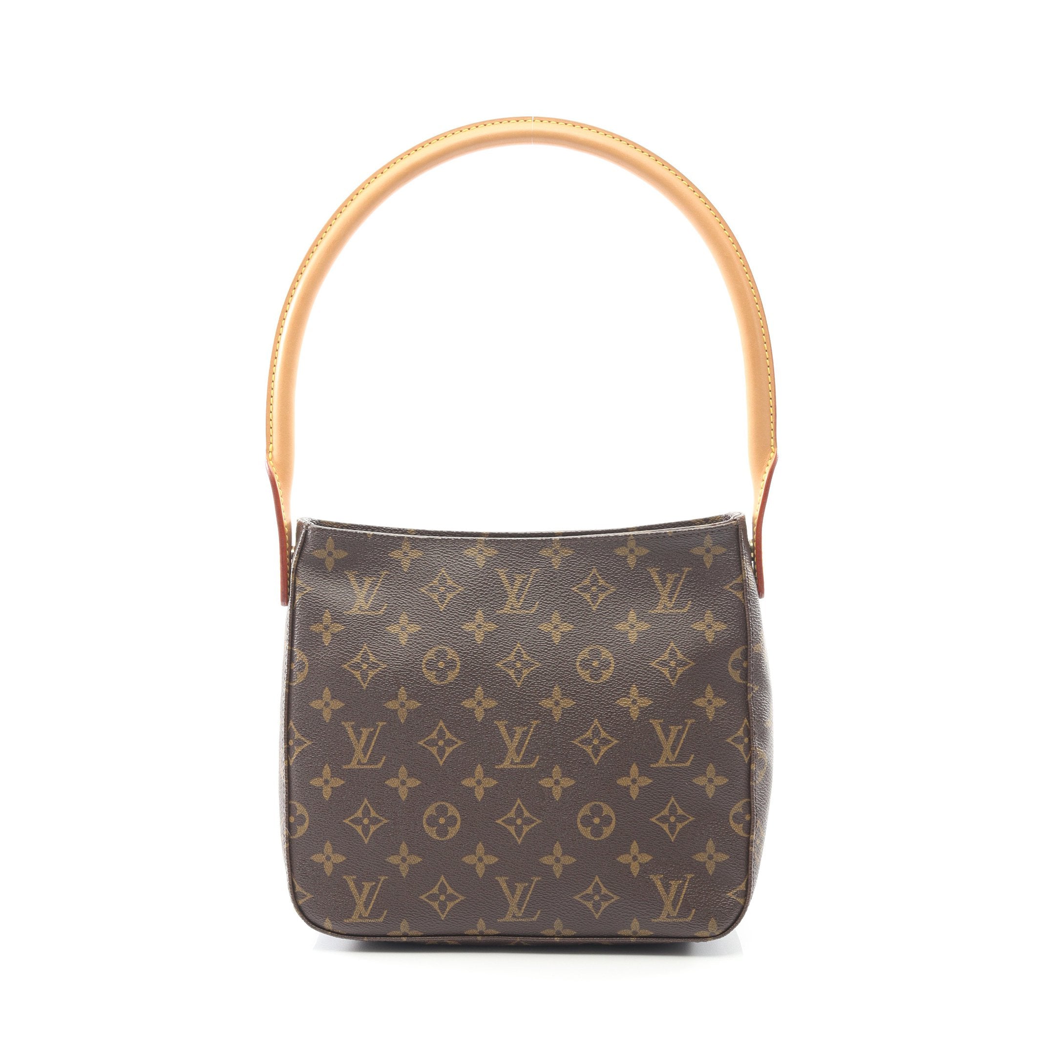 ルーピングMM モノグラム ショルダーバッグ PVC レザー ブラウン ルイ