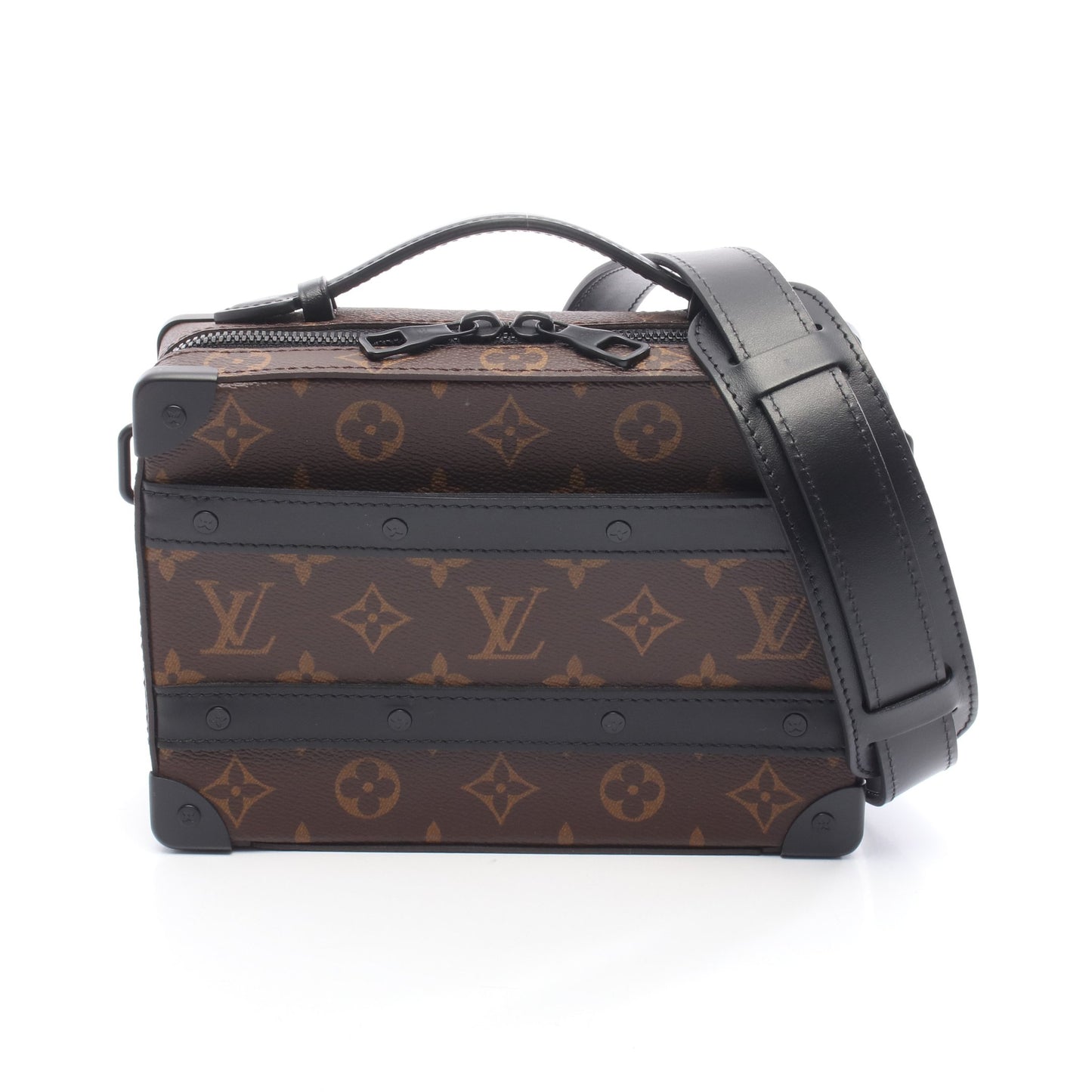 ハンドル ソフトトランク モノグラムマカサー ハンドバッグ PVC レザー ブラウン ブラック 2WAY ルイヴィトン バッグ LOUIS VUITTON