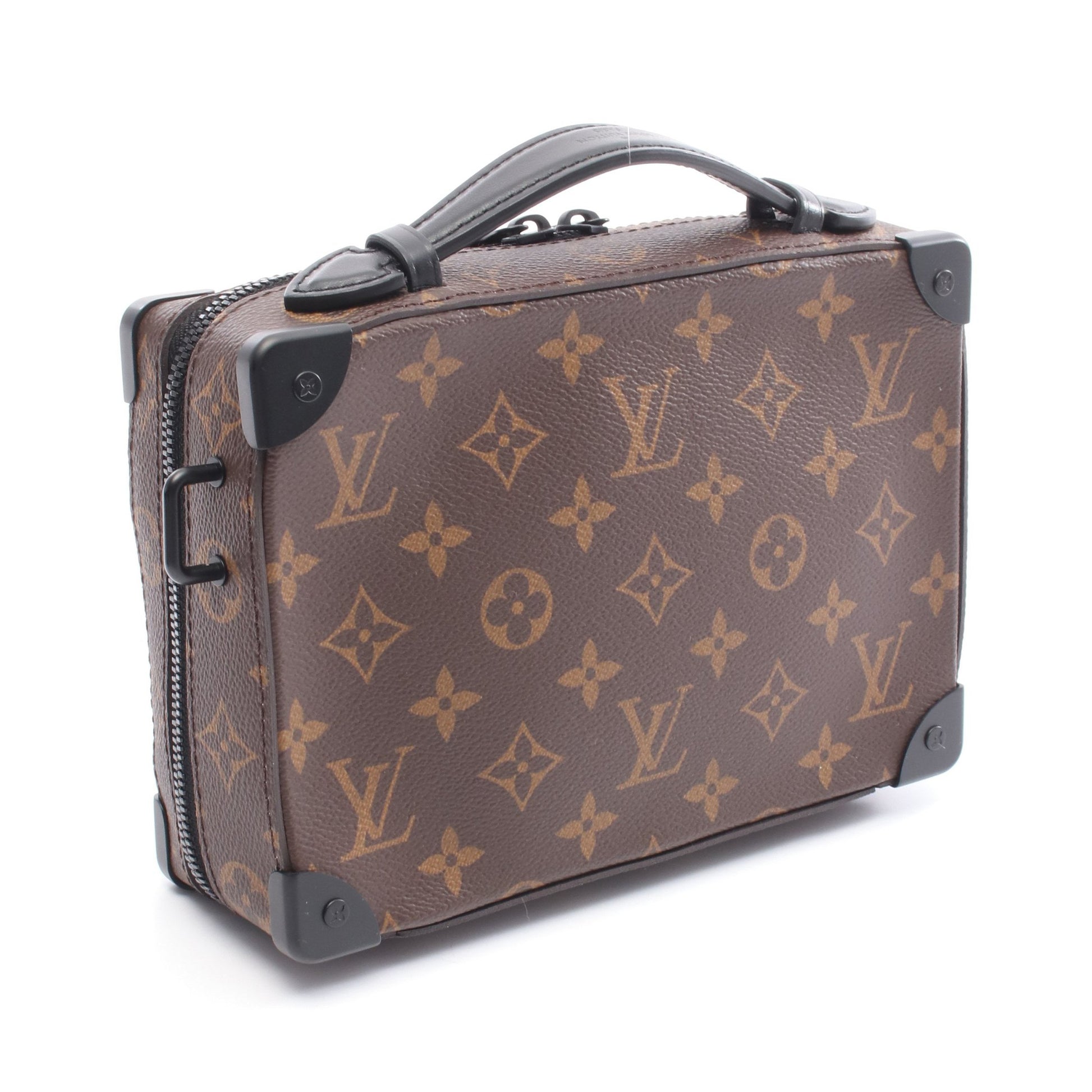 ハンドル ソフトトランク モノグラムマカサー ハンドバッグ PVC レザー ブラウン ブラック 2WAY ルイヴィトン バッグ LOUIS VUITTON