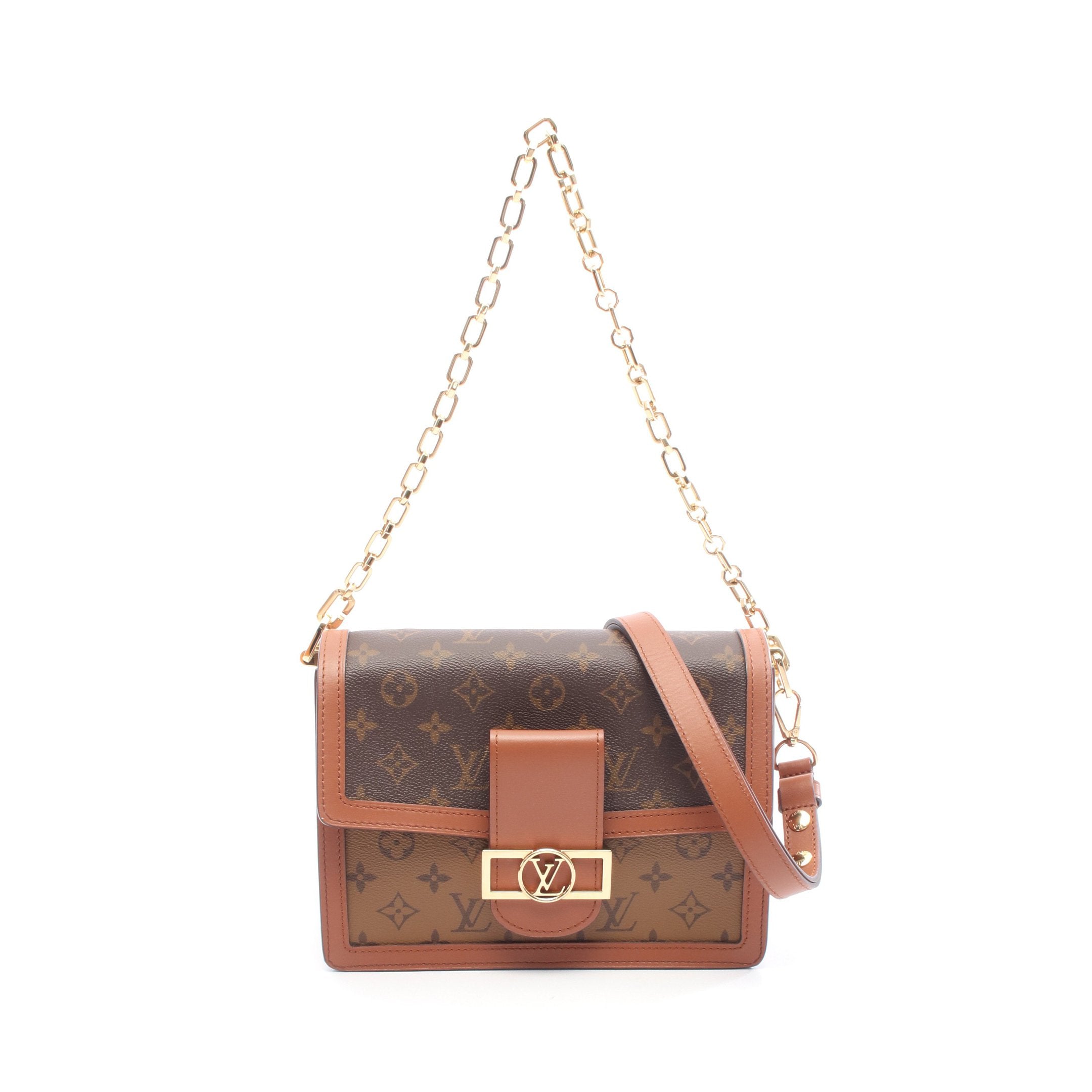 ドーフィーヌMM モノグラムリバース チェーンショルダーバッグ PVC