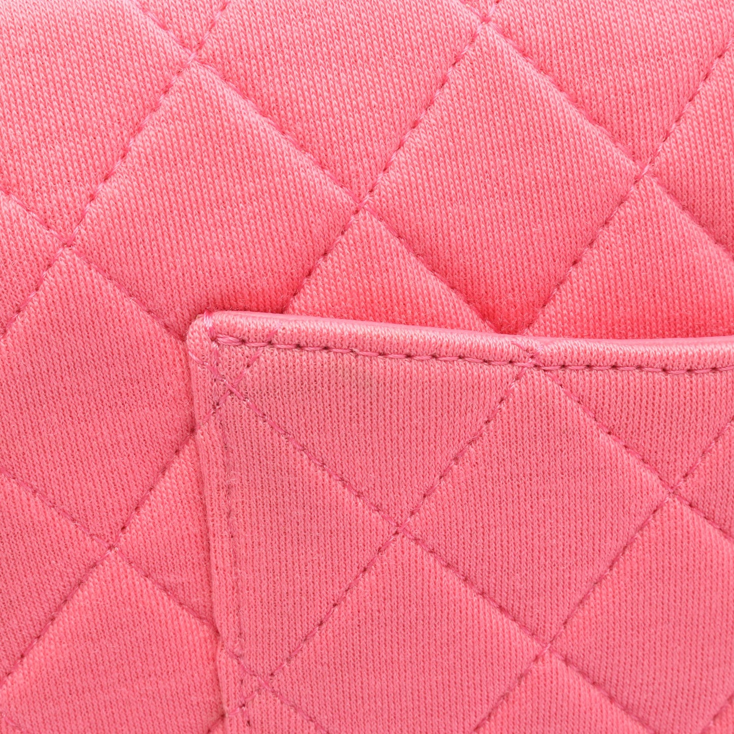 ミニマトラッセ20 チェーンショルダーバッグ コットンジャージ ピンク シルバー金具 シャネル バッグ CHANEL