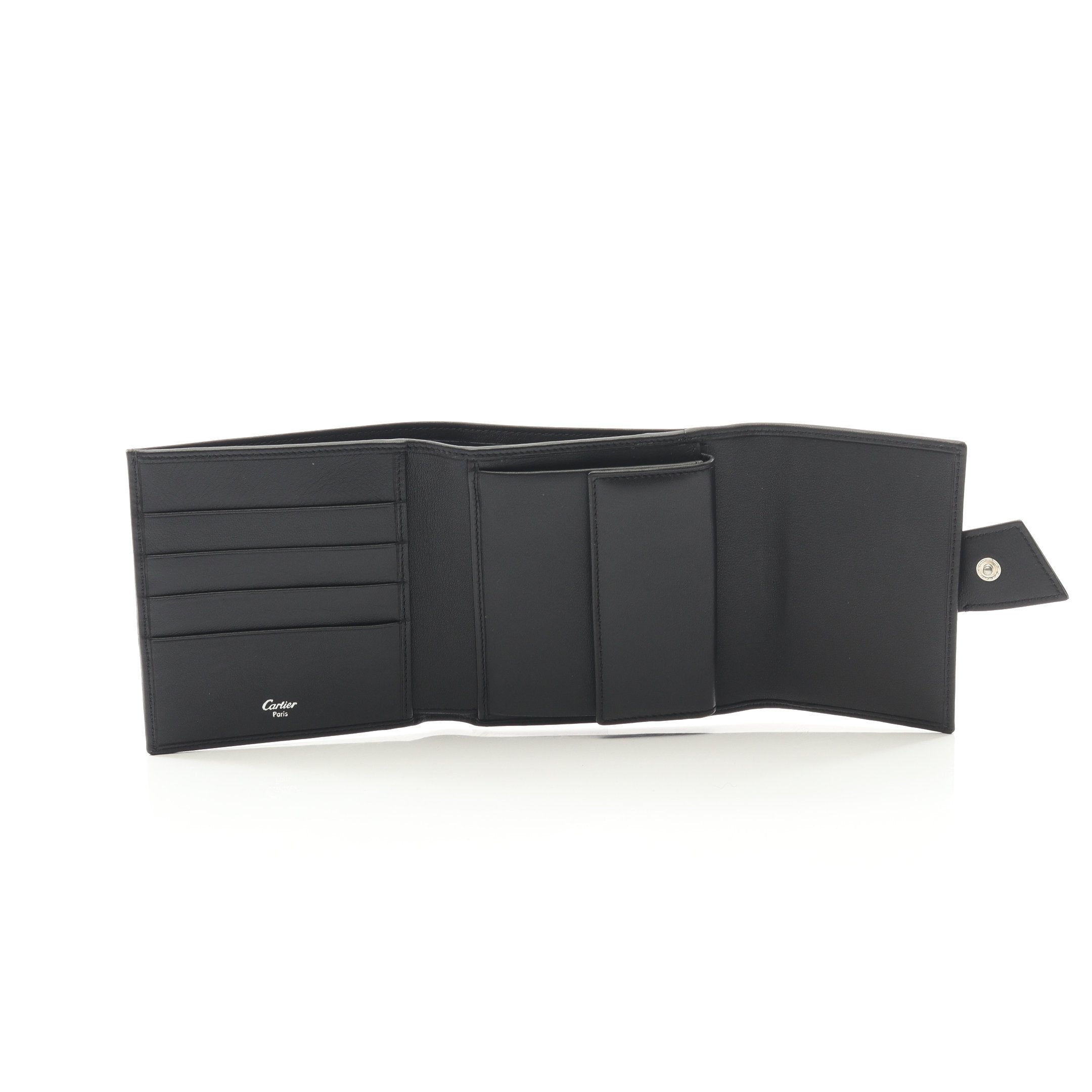 トリニティ 三つ折り財布 レザー ブラック カルティエ – RECLO