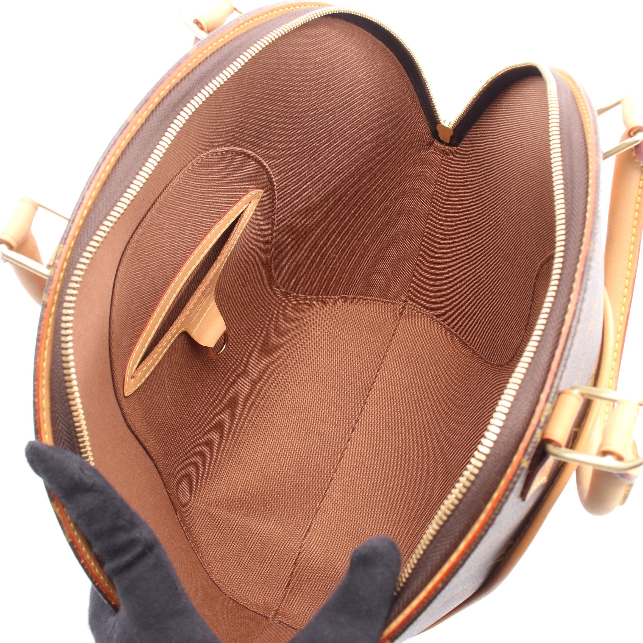 エリプスMM モノグラム ハンドバッグ PVC レザー ブラウン ルイ