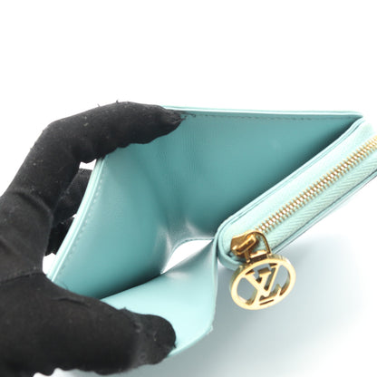 ポルトフォイユ ルー モノグラムエンボス 二つ折り財布 レザー ターコイズブルー ルイヴィトン 財布・小物 LOUIS VUITTON