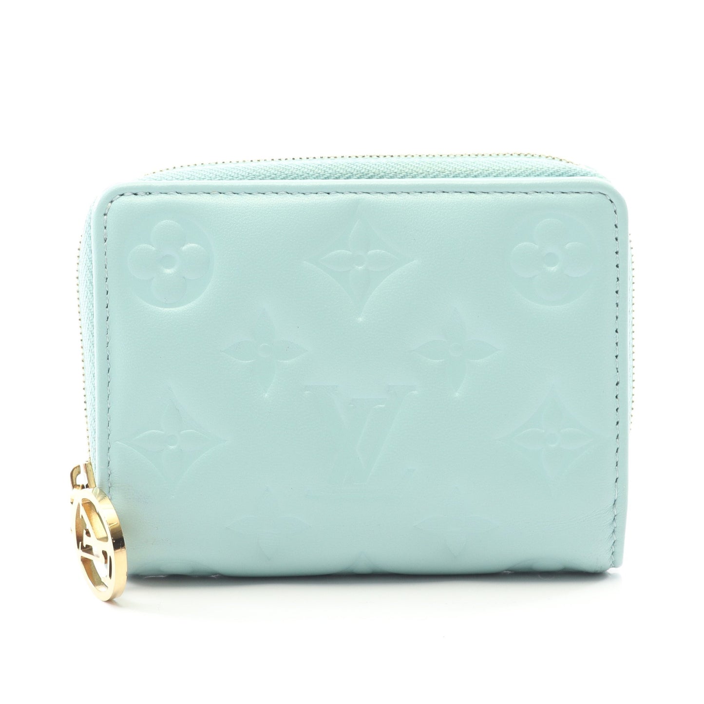 ポルトフォイユ ルー モノグラムエンボス 二つ折り財布 レザー ターコイズブルー ルイヴィトン 財布・小物 LOUIS VUITTON
