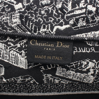 BOOK TOTE ブックトート ミディアム ハンドバッグ トートバッグ キャンバス ブラック ホワイト クリスチャンディオール バッグ Christian Dior