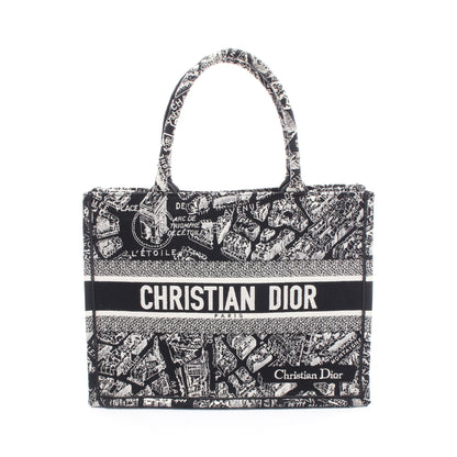 BOOK TOTE ブックトート ミディアム ハンドバッグ トートバッグ キャンバス ブラック ホワイト クリスチャンディオール バッグ Christian Dior