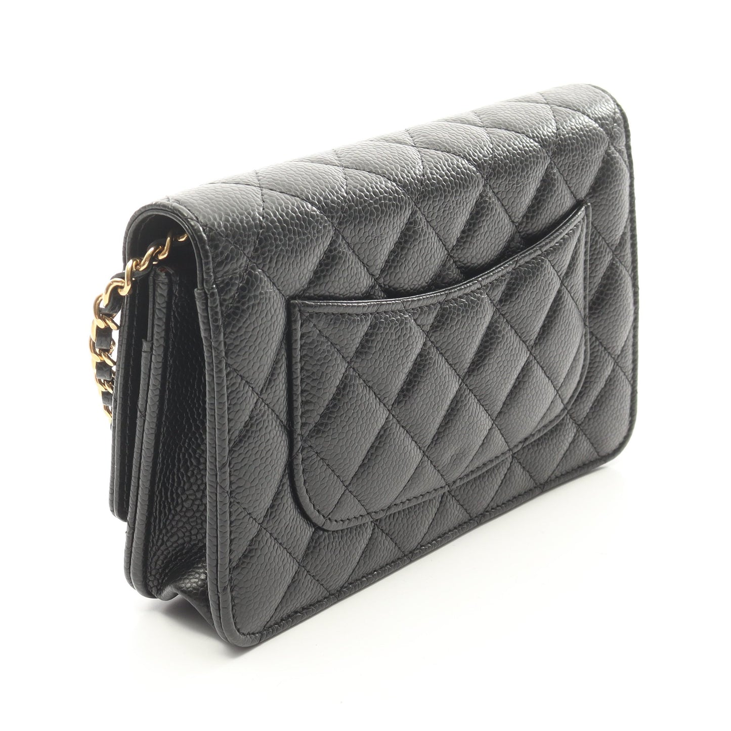 マトラッセ チェーンウォレット キャビアスキン ブラック ゴールド金具 シャネル バッグ CHANEL