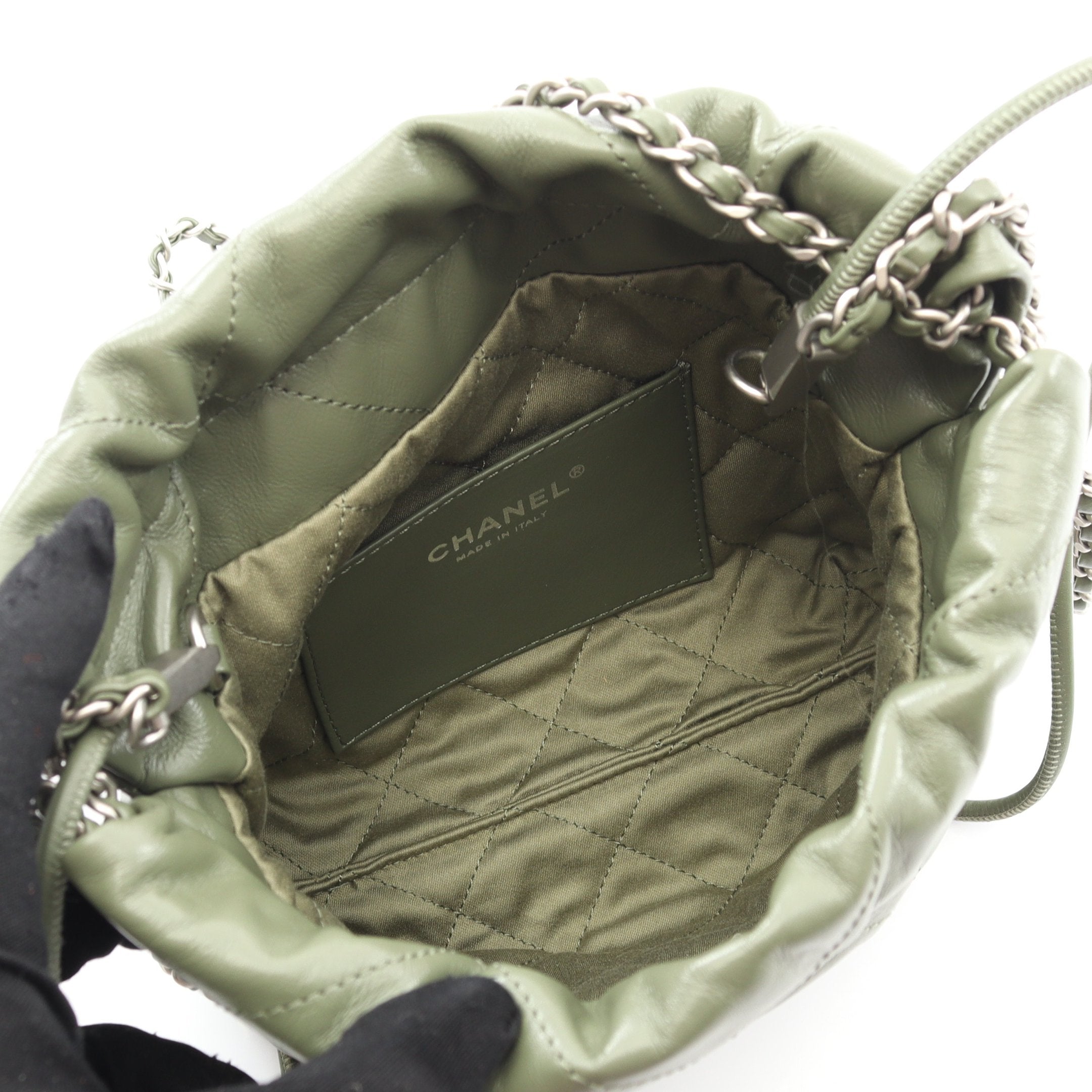 シャネル CHANEL ニュートラベルライン カーキグリーン 2WAY A15970 ショルダーバッグ キャンバス レザー レディース  バッグ ニュートラベルライン シャネル CHANEL カーキグリーン 2WAY A15970
