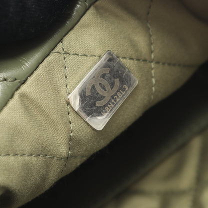 CHANEL 22 ミニ チェーンショルダーバッグ レザー カーキグリーン シルバー金具 2WAY シャネル バッグ CHANEL