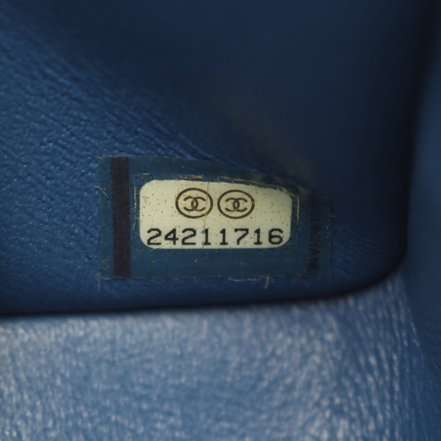 ミニマトラッセ チェーンショルダーバッグ レザー ブルー ブラック金具 シャネル バッグ CHANEL