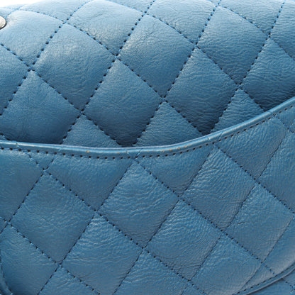 ミニマトラッセ チェーンショルダーバッグ レザー ブルー ブラック金具 シャネル バッグ CHANEL