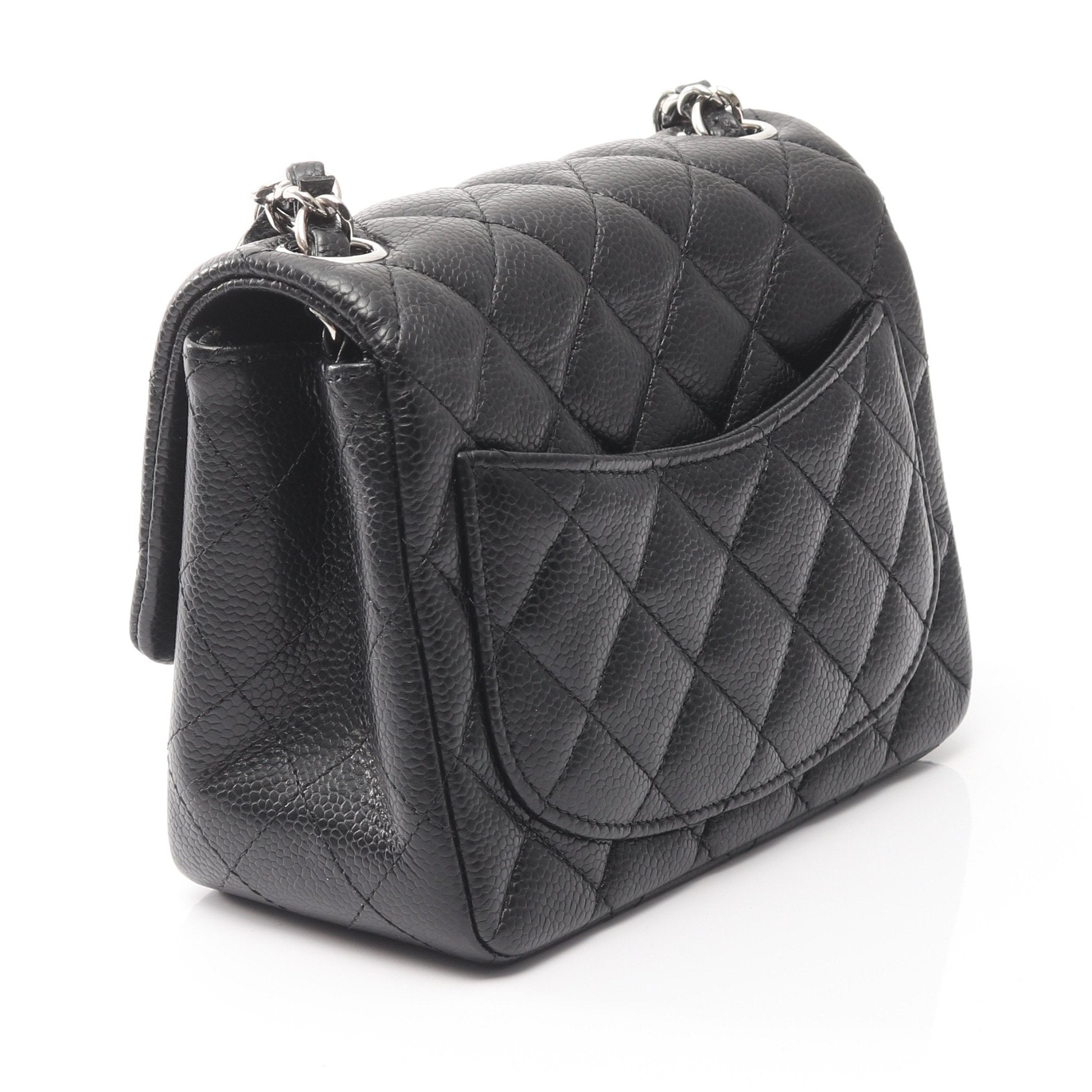 新品同様 シャネル CHANEL ミニ マトラッセ チェーン ショルダー バッグ レザー ブラック A35200 シルバー 金具 VLP 90172926 CHANEL（シャネル） マトラッセ ミニ チェーン ショルダーバッグ