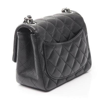 ミニマトラッセ チェーンショルダーバッグ キャビアスキン ブラック シルバー金具 シャネル バッグ CHANEL