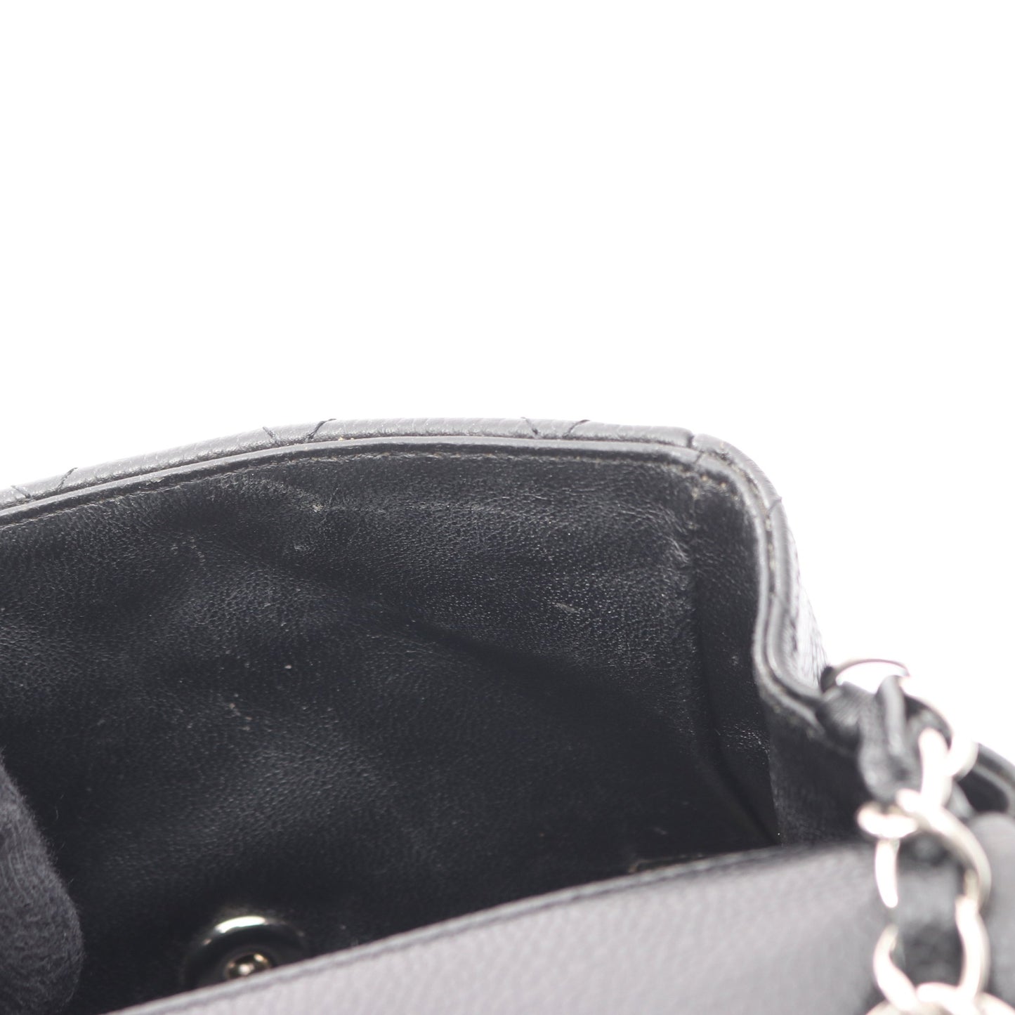 ミニマトラッセ チェーンショルダーバッグ キャビアスキン ブラック シルバー金具 シャネル バッグ CHANEL