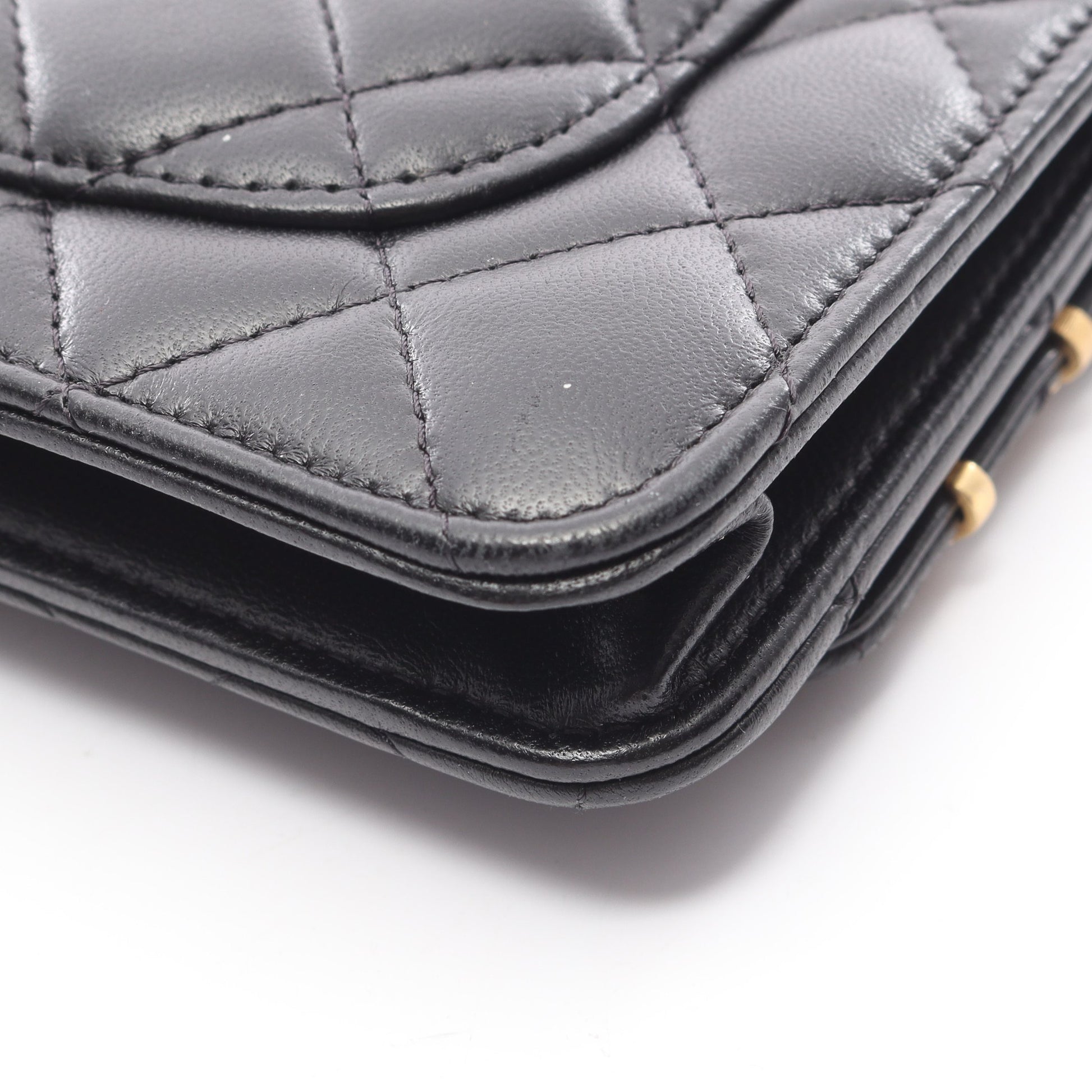 マトラッセ チェーンウォレット ラムスキン ブラック コンビ金具 シャネル バッグ CHANEL