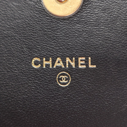 マトラッセ チェーンウォレット ラムスキン ブラック コンビ金具 シャネル バッグ CHANEL