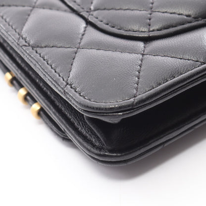 マトラッセ チェーンウォレット ラムスキン ブラック コンビ金具 シャネル バッグ CHANEL