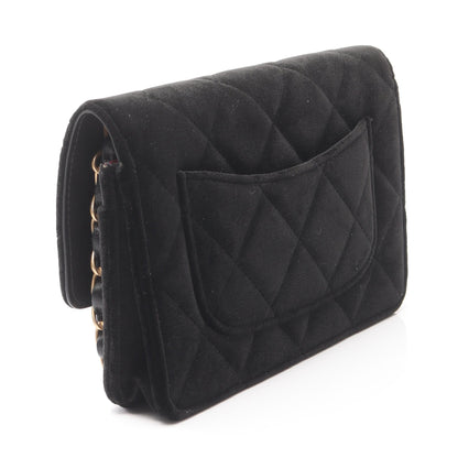 マトラッセ チェーンショルダーバッグ ベロア ブラック ゴールド金具 ラインストーン シャネル バッグ CHANEL