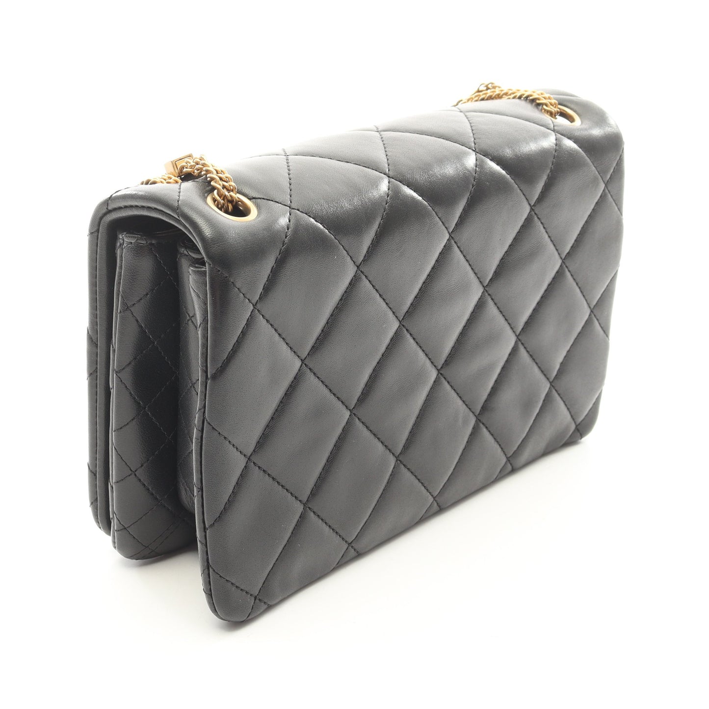 CHANEL19 チェーンショルダーバッグ ラムスキン ブラック ゴールド金具 シャネル バッグ CHANEL