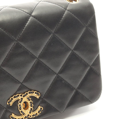 CHANEL19 チェーンショルダーバッグ ラムスキン ブラック ゴールド金具 シャネル バッグ CHANEL