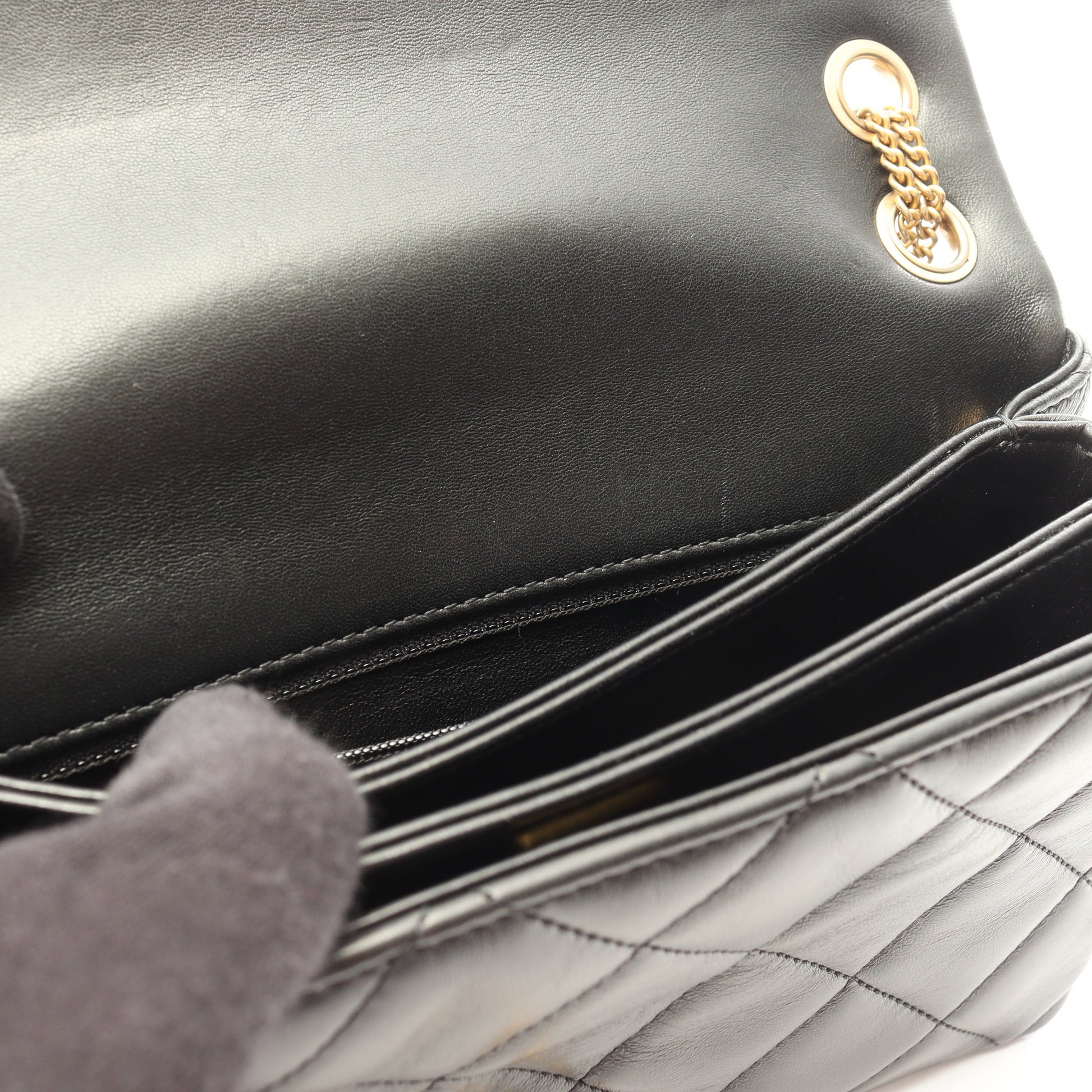 CHANEL19 チェーンショルダーバッグ ラムスキン ブラック ゴールド金具 シャネル バッグ CHANEL