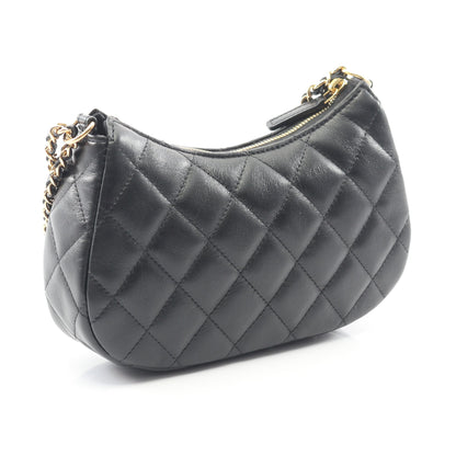 マトラッセ ホーボー チェーンショルダーバッグ ラムスキン ブラック ゴールド金具 シャネル バッグ CHANEL