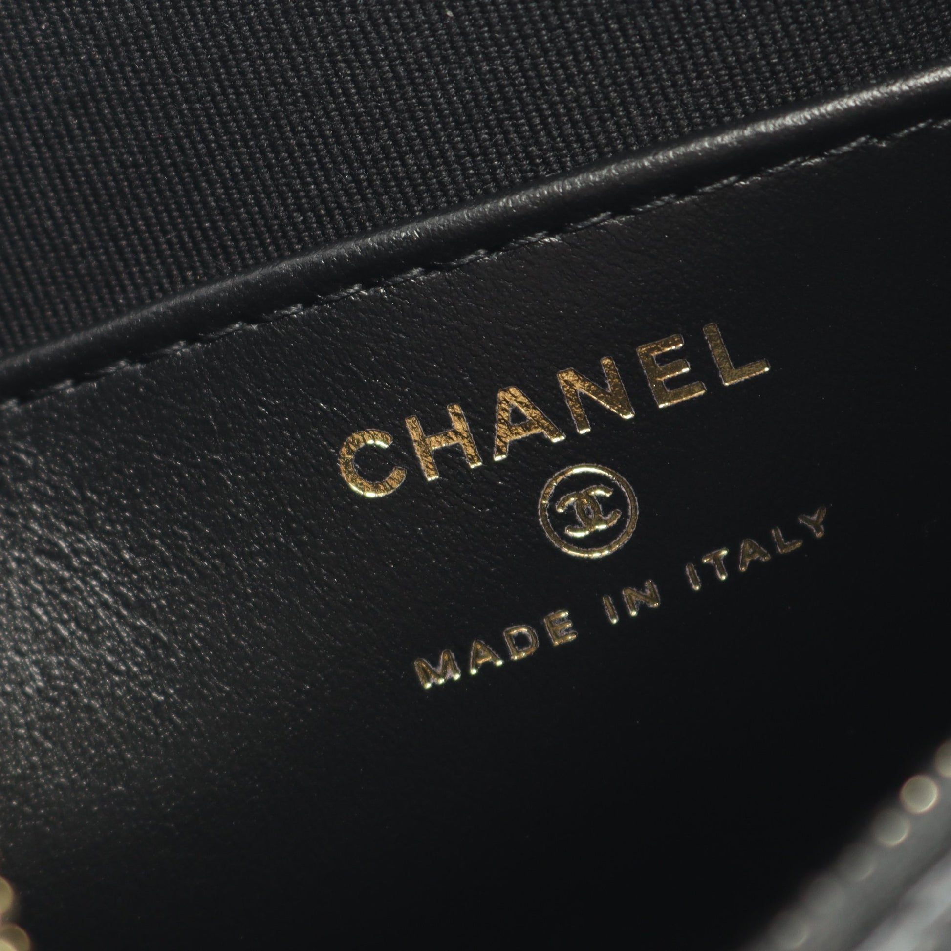マトラッセ ホーボー チェーンショルダーバッグ ラムスキン ブラック ゴールド金具 シャネル バッグ CHANEL