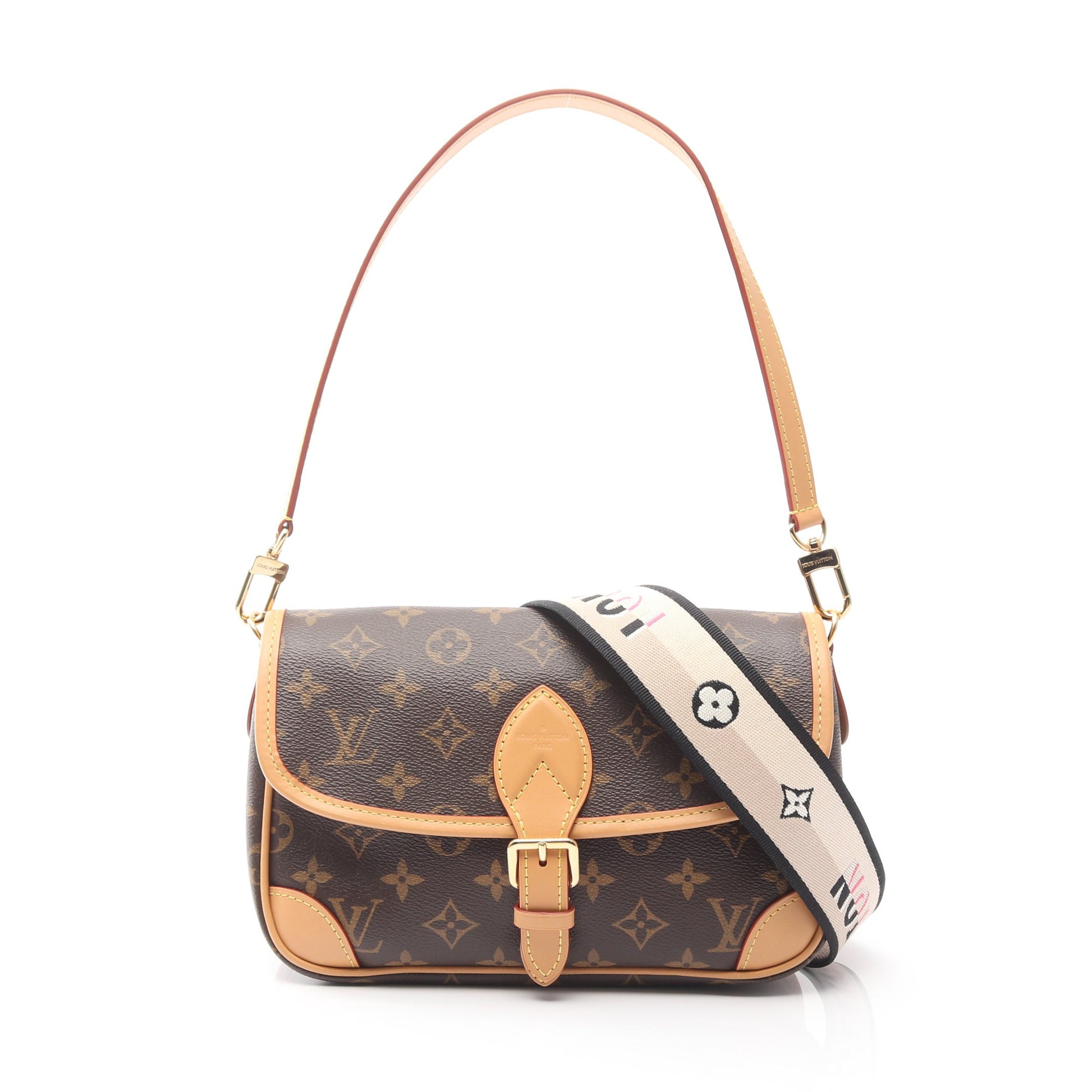 ディアヌ NM PM モノグラム ショルダーバッグ PVC レザー ブラウン ルイヴィトン バッグ LOUIS VUITTON