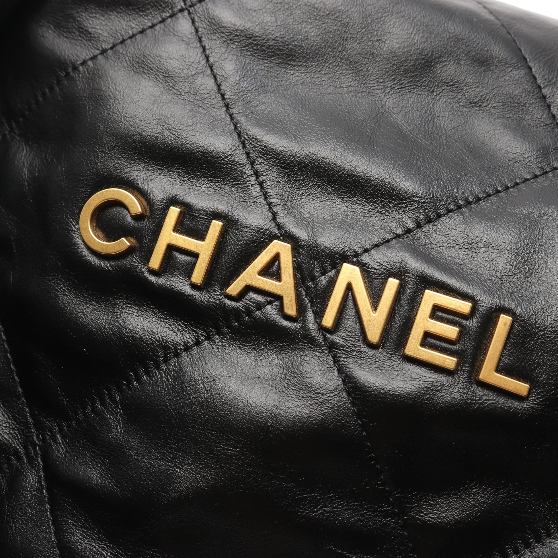 シャネル 22 ラージ バックパック リュックサック レザー ブラック ゴールド金具 シャネル バッグ CHANEL