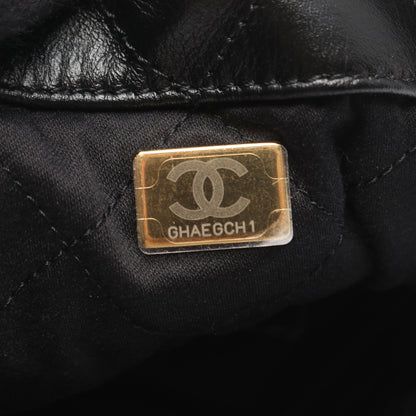 シャネル 22 ラージ バックパック リュックサック レザー ブラック ゴールド金具 シャネル バッグ CHANEL