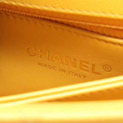 ココハンドル フラップ マトラッセ ハンドバッグ キャビアスキン オレンジイエロー ゴールド金具 2WAY シャネル バッグ CHANEL