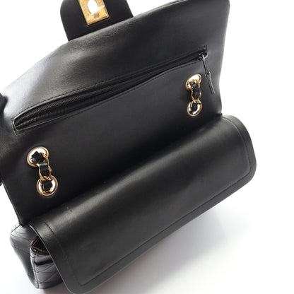 マトラッセ Wフラップ Wチェーンショルダーバッグ ラムスキン ブラック ゴールド金具 シャネル バッグ CHANEL