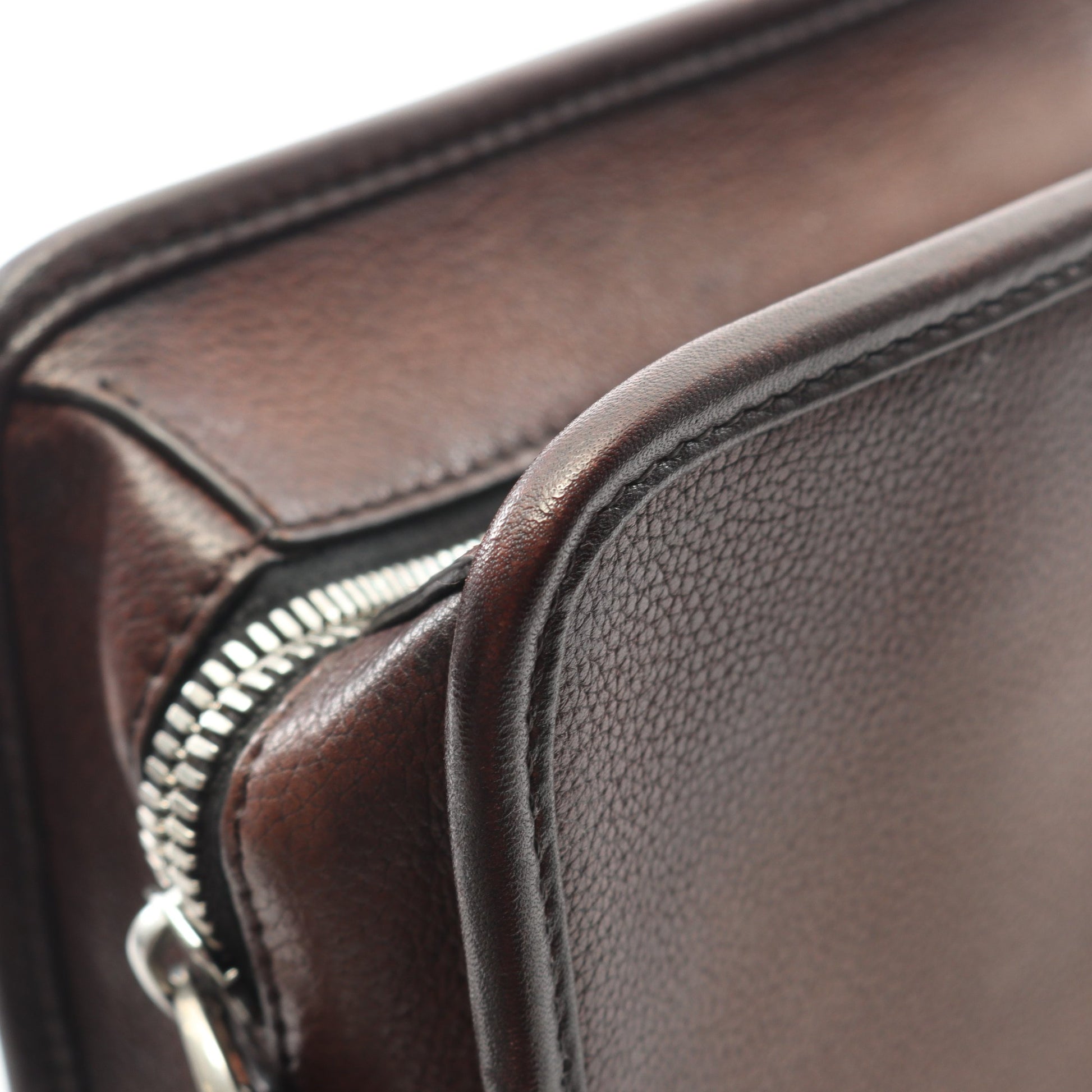 JOURNALIER SCRITTO ショルダーバッグ レザー ダークブラウン ベルルッティ バッグ Berluti