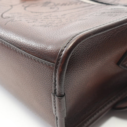 JOURNALIER SCRITTO ショルダーバッグ レザー ダークブラウン ベルルッティ バッグ Berluti