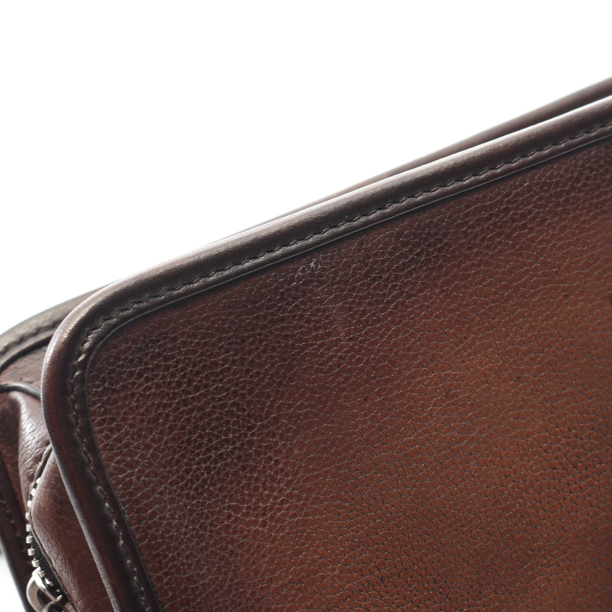 JOURNALIER SCRITTO ショルダーバッグ レザー ダークブラウン ベルルッティ バッグ Berluti
