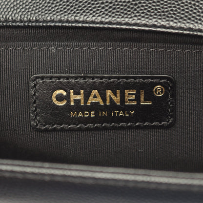 ボーイシャネル チェーンショルダーバッグ キャビアスキン ブラック ゴールド金具 シャネル バッグ CHANEL