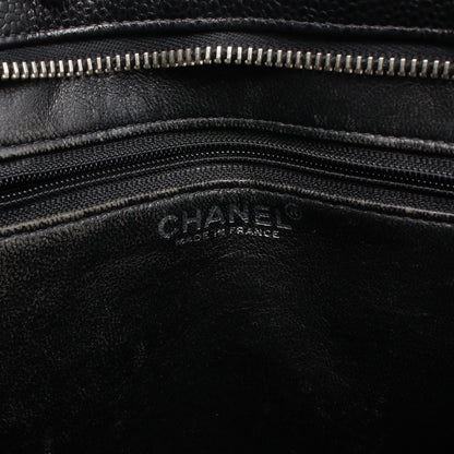 復刻トート ハンドバッグ トートバッグ キャビアスキン ブラック シルバー金具 シャネル バッグ CHANEL
