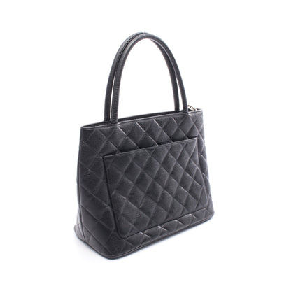 復刻トート ハンドバッグ トートバッグ キャビアスキン ブラック シルバー金具 シャネル バッグ CHANEL