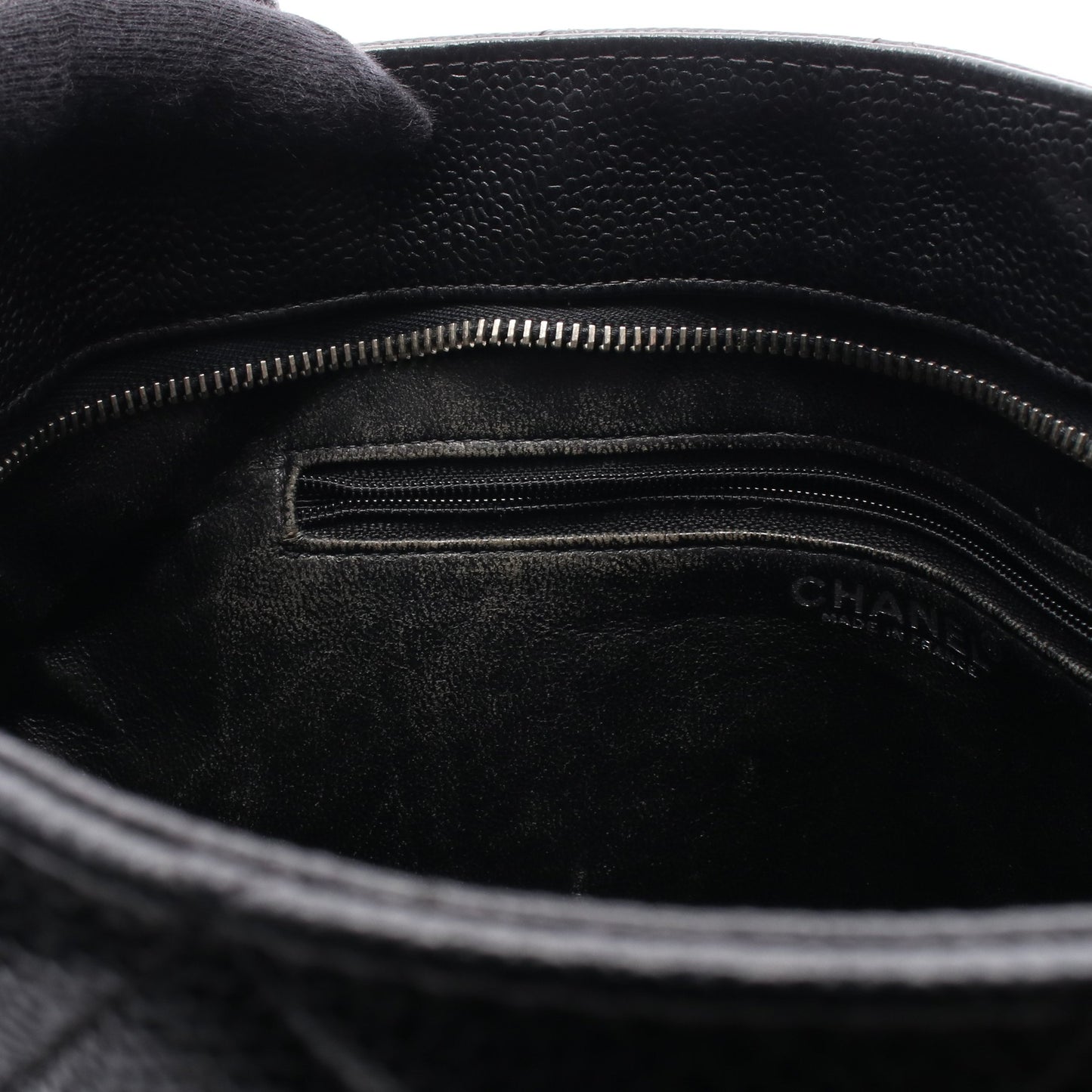 復刻トート ハンドバッグ トートバッグ キャビアスキン ブラック シルバー金具 シャネル バッグ CHANEL