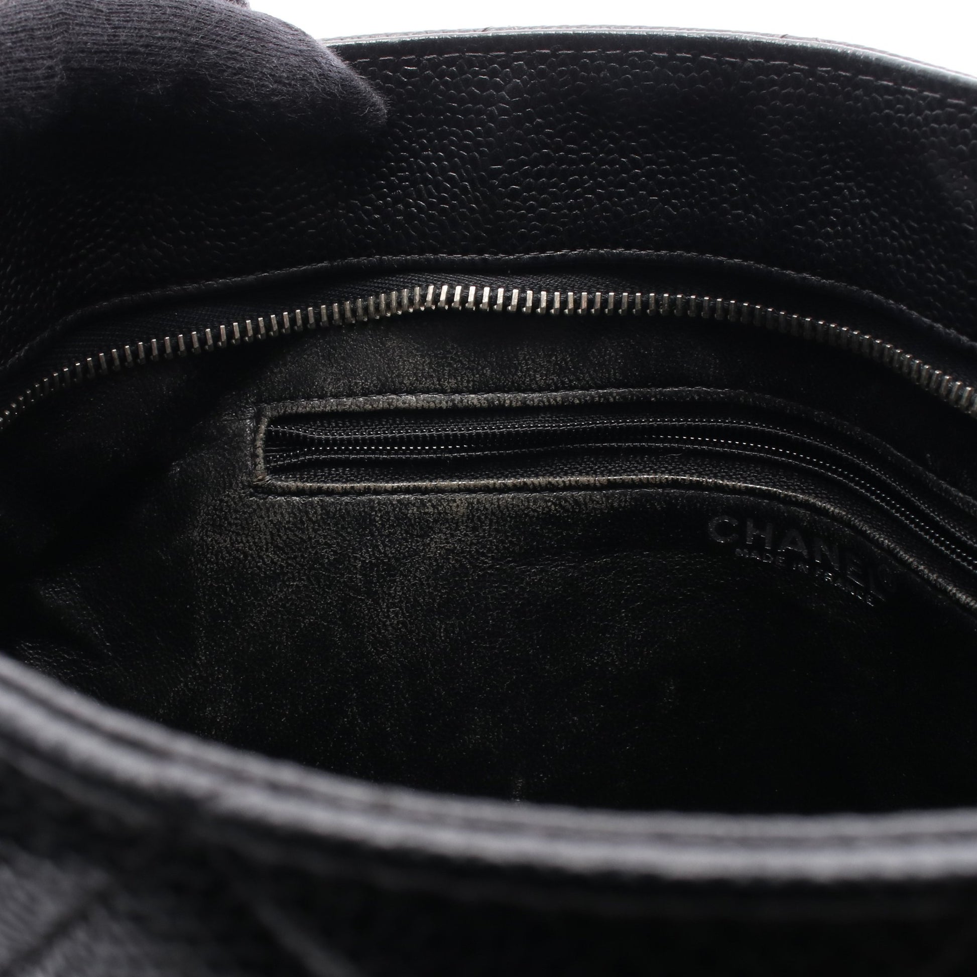 復刻トート ハンドバッグ トートバッグ キャビアスキン ブラック シルバー金具 シャネル バッグ CHANEL