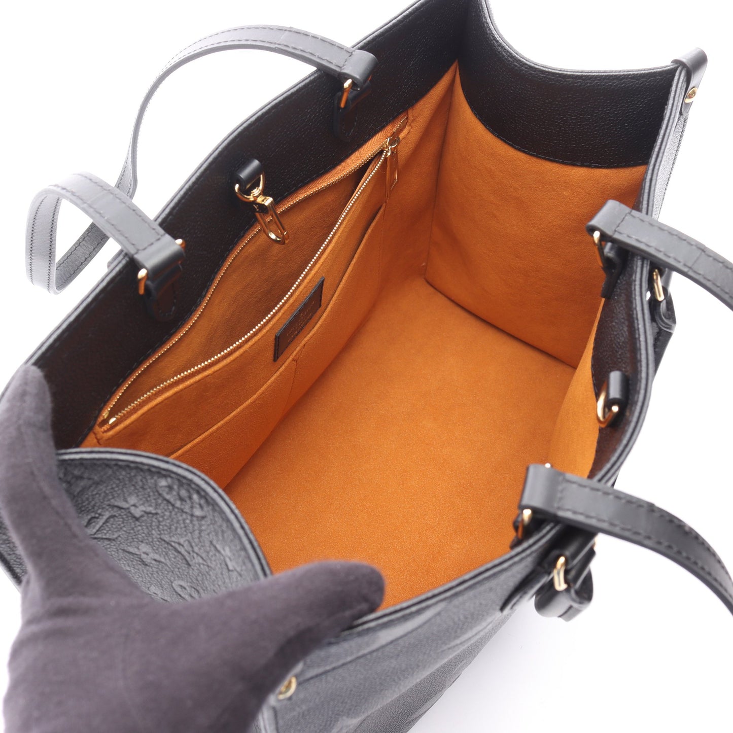 オンザゴーMM モノグラムアンプラント ノワール ショルダーバッグ トートバッグ レザー ブラック ルイヴィトン バッグ LOUIS VUITTON