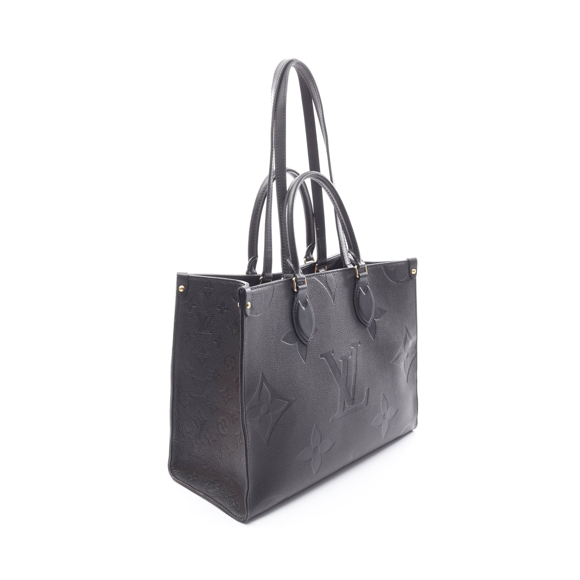 オンザゴーMM モノグラムアンプラント ノワール ショルダーバッグ トートバッグ レザー ブラック ルイヴィトン バッグ LOUIS VUITTON