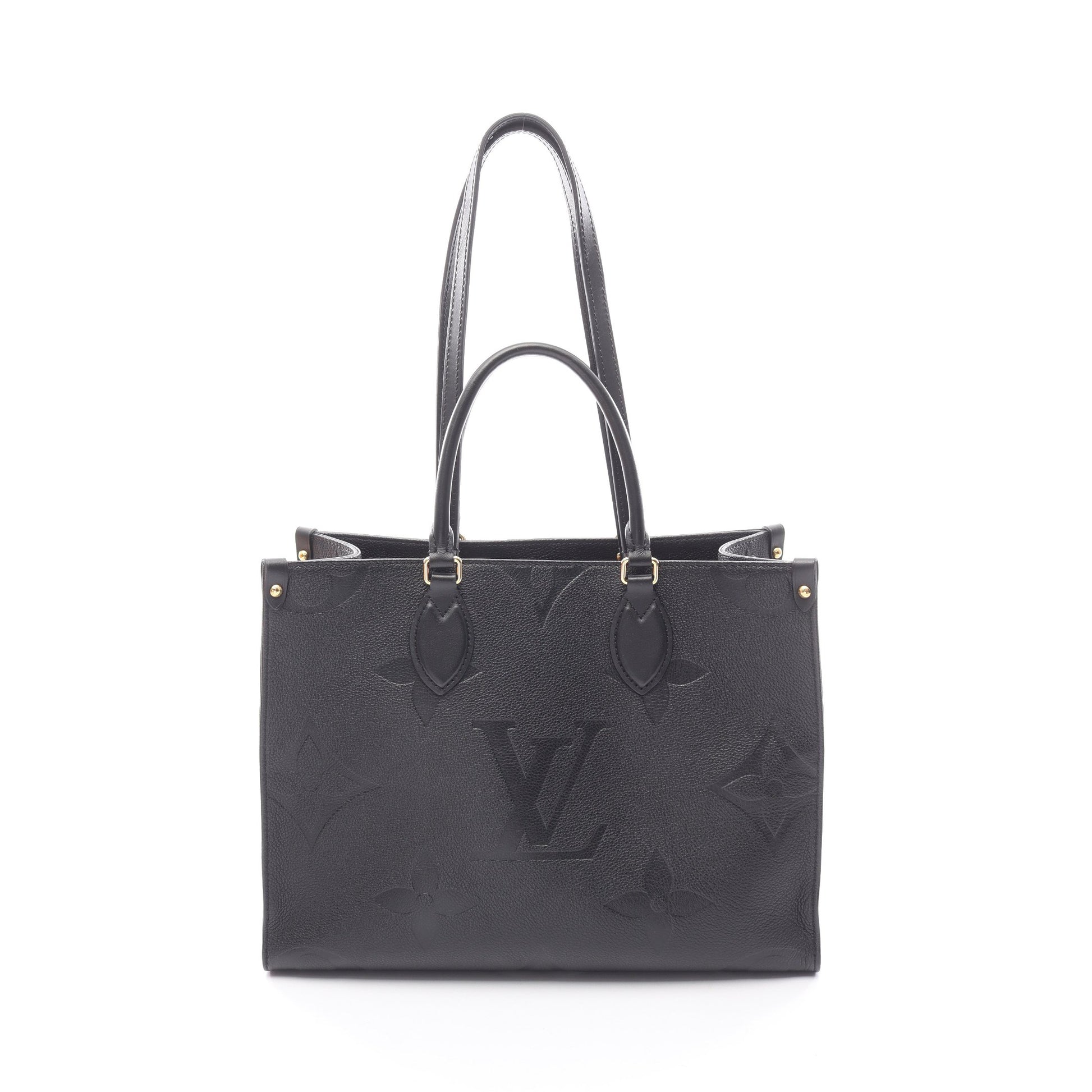 オンザゴーMM モノグラムアンプラント ノワール ショルダーバッグ トートバッグ レザー ブラック ルイヴィトン バッグ LOUIS VUITTON
